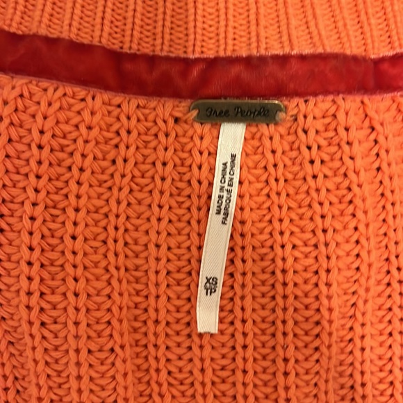 Free People Cropped Bell Sleeve V Neck Sweater - Picture 6 of 8